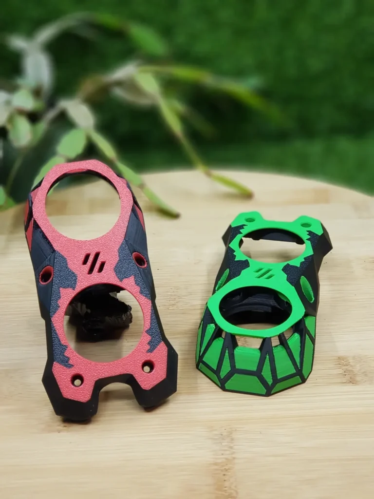 Voron Knomi V1 Stealthburner faceplate, 3D printed in ABS with 168 filament changes – view 1