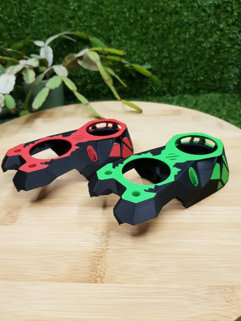 Voron Knomi V1 Stealthburner faceplate, 3D printed in ABS with 168 filament changes – view 3