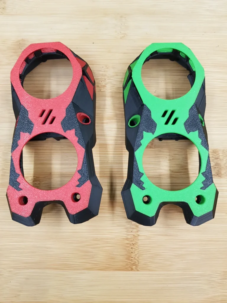 Voron Knomi V1 Stealthburner faceplate, 3D printed in ABS with 168 filament changes – view 5