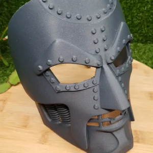 Dr. Doom Mask Vertigo Edition, 3D printed in grey ASA – view 2