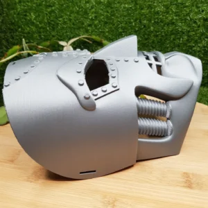 Dr. Doom Mask, 3D printed in PLA – view 4