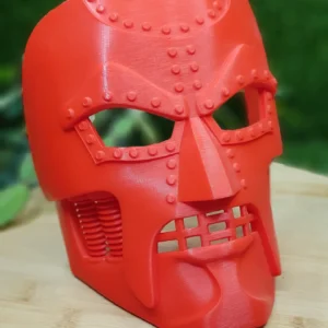 Dr. Doom Mask, 3D printed in PLA – view 7