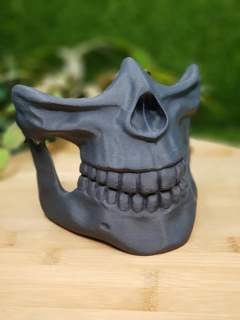 Higgs Skull Mask Vertigo Edition, 3D printed in grey ASA – view 1