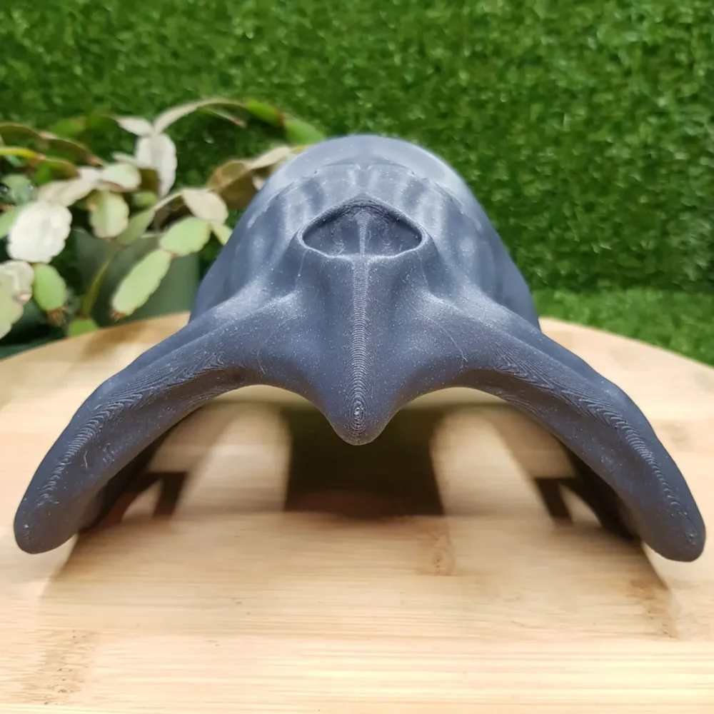 Wearable 3D-printed Higgs Skull Mask inspired by Death Stranding. Made from durable ASA with miscolored lines.