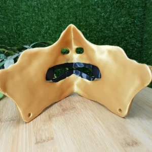Japanese Oni Mask Gold & Black Edition, 3D printed in ABS – view 7