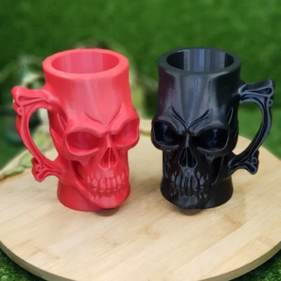 3D Printed Skull Can Holder Beer Mug 1