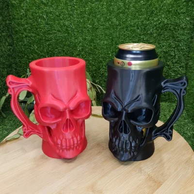 3D Printed Skull Can Holder Beer Mug 2