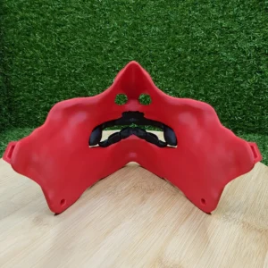 Japanese Oni Mask – Red With Black White Teeth 4