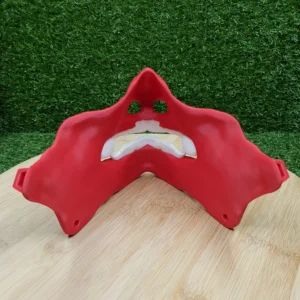 Japanese Oni Mask – Red With Black White Teeth 9