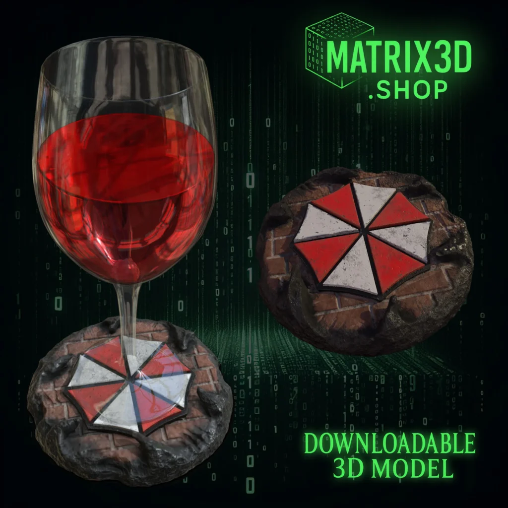 Resident Evil Umbrella Corp Coaster – 3D printable model