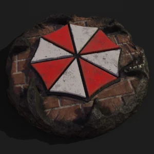 Resident Evil Umbrella Corp Coaster – 3D render