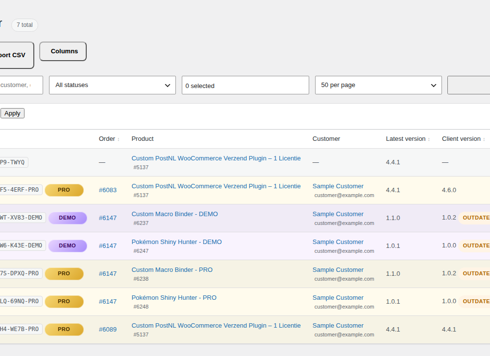 SLUM is a WooCommerce plugin that issues license keys when orders are paid.